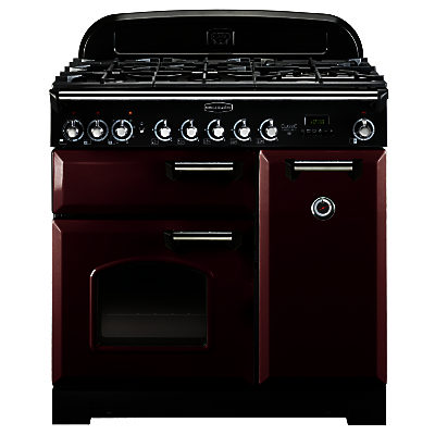 Rangemaster Classic Deluxe 90 Dual Fuel Range Cooker Cranberry